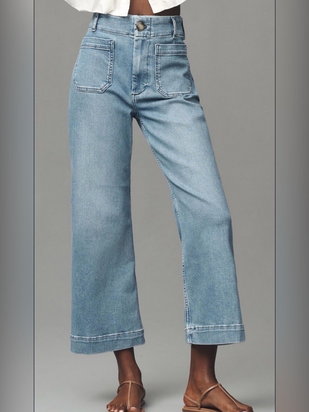 NWT Maeve Anthropologie The Colette High Rise Wide Leg Jeans 24